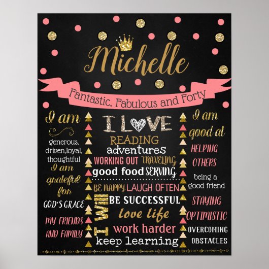 大人誕生日スマッシュケーキ看板ポスターバナー ポスター (正面)