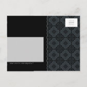 大人誕生日招待状::パターン（の模様が）ある全L3 インビテーションポストカード (裏面)