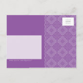 大人誕生日招待状::パターン（の模様が）ある完全L1 インビテーションポストカード (裏面)