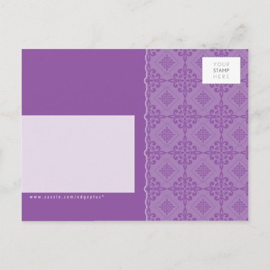 大人誕生日招待状::パターン(の模様が)ある完全L1 インビテーションポストカード (裏面)