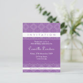 大人誕生日招待状::パターン（の模様が）ある完全L1 インビテーションポストカード (スタンド正面)