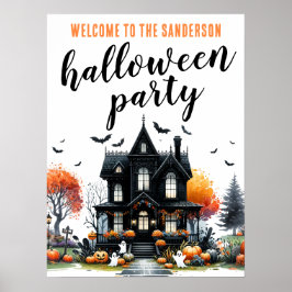 大人限定お化け屋敷ハロウィンパーティーサイン ポスター
