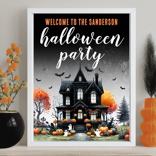 大人限定お化け屋敷ハロウィンパーティーサイン ポスター