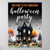 大人限定お化け屋敷ハロウィンパーティーサイン ポスター (正面)
