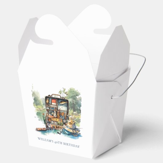 大人魚釣り誕生日パーソナライズされた写真 フェイバーボックス (オープン)