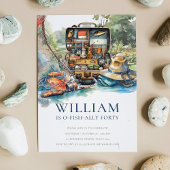 大人魚釣り誕生日パーティー任意の年齢 招待状