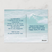 大人魚釣り誕生日会の招待状 ポストカード (裏面)