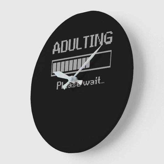 大人18誕生日ギフトアイディア18歳の広告 ラージ壁時計 (傾斜)