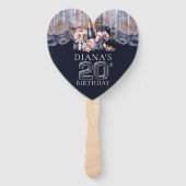 大人20誕生日写真パーソナライズされた ハンドファン (正面)