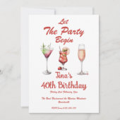 大人40歳のパーティーを始めよう 招待状 (正面)