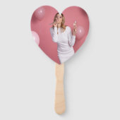 大人40歳の誕生日の写真パーソナライズされた ハンドファン (裏面)