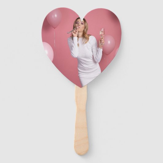 大人40歳の誕生日の写真パーソナライズされた ハンドファン (裏面)