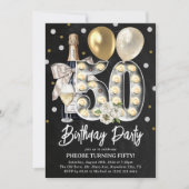 大人50歳の誕生日パーティー 招待状 (正面)