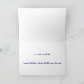 大人、女性として服を着る犬のためのおもしろいのバースデー・カード カード (内部)