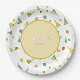 大人 誕生日 シルエット デザイン ペーパープレート
