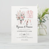 大人PJスリップバーパジャマスプロセッコ30歳の誕生日 招待状 (スタンド正面)