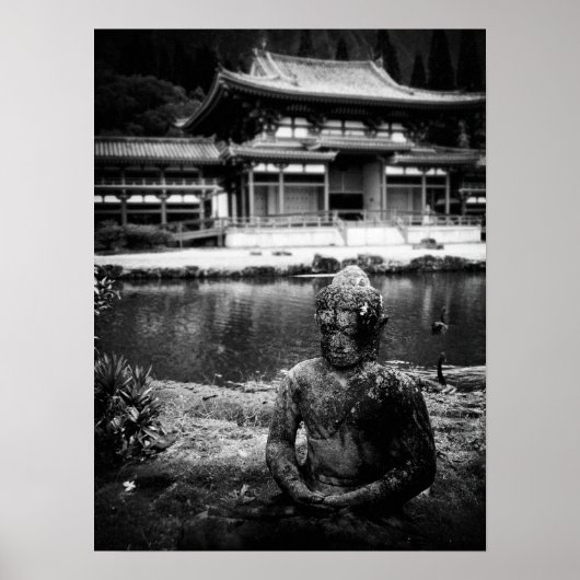 大仏B&W ポスター (正面)