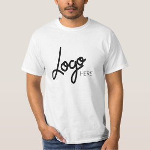 大企業のロゴモダンメンズホワイト Tシャツ