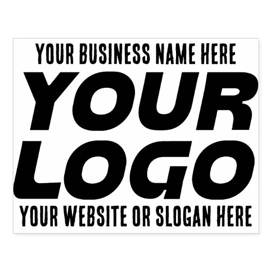 大企業のロゴ、名前、Webサイト、スローガン ラバースタンプ (インプリント)