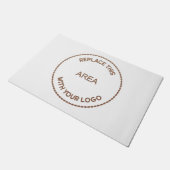 大企業ロゴ会社のホワイトオフィス ドアマット (アングル)