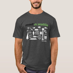 大会シアトル2017のアイコン、暗い背景 Tシャツ