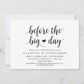 大会前のリハーサル結婚ディナーパーティー 招待状 (正面)