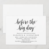 大会前のリハーサル結婚ディナーパーティー 招待状 (正面/裏面)