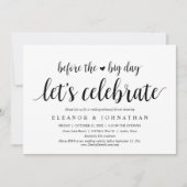 大会前のリハーサル結婚ディナーパーティー 招待状 (正面)