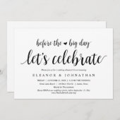 大会前のリハーサル結婚ディナーパーティー 招待状 (正面/裏面)