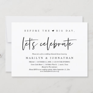 大会前のリハーサル結婚ディナー 招待状