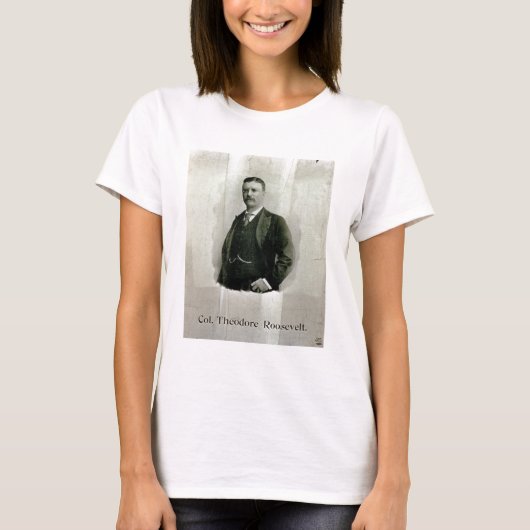 大佐のセオドア・ルーズベルト(litho)ポートレート tシャツ (正面)