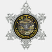 大佐 スノーフレークピューターオーナメント (正面)