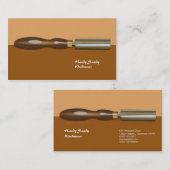 大体の形になる丸のみのWoodturningブラウンの名刺 名刺 (正面/裏面)