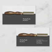 大体の形になる丸のみのWoodturning Blkの白い名刺 名刺 (正面/裏面)