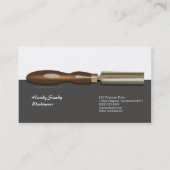 大体の形になる丸のみのWoodturning Blkの白い名刺 名刺 (裏面)