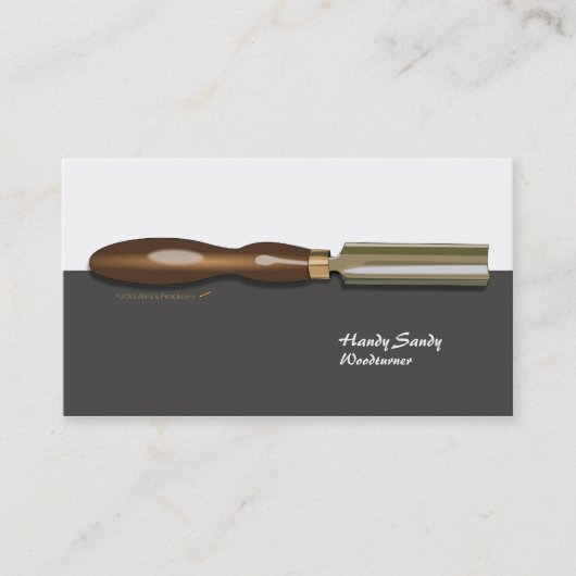 大体の形になる丸のみのWoodturning Blkの白い名刺 名刺 (正面)