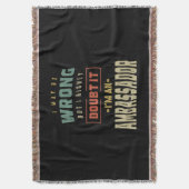 大使の役職ギフト スローブランケット (正面縦)