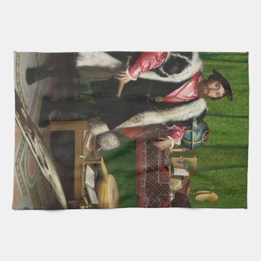 大使の若い者ホルベイン キッチンタオル (横)