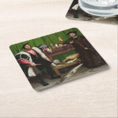 大使の若い者ホルベイン スクエアペーパーコースター (アングル)