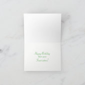 大使バースデー・カード(緑)のようなパーティー カード (内部)