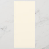 大使館フローラベージュ色結婚Creme's Menu Card メニュー (裏面)