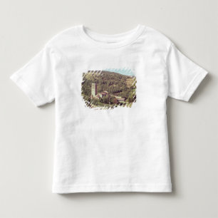 大修道院および教会の塔の眺め トドラーTシャツ