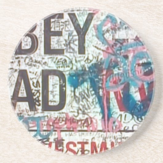 大修道院の交通標識 コースター (正面)