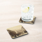 大修道院の正方形およびポンプ室、Bath、c.1880 (b/wのpho コースター (右側)