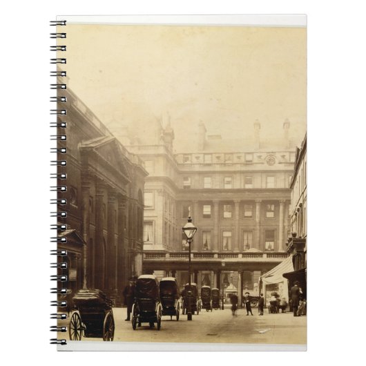 大修道院の正方形およびポンプ室、Bath、c.1880 (b/wのpho ノートブック (正面)
