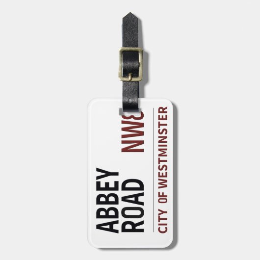 大修道院の道のイギリスロンドンの印 ラゲッジタグ (正面縦)