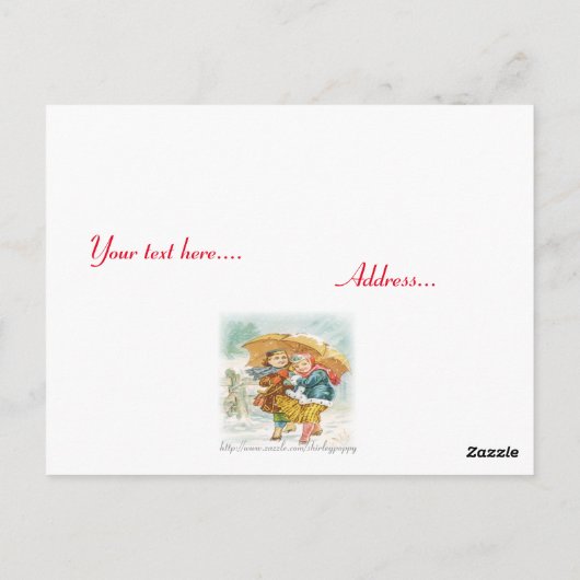 大傘の新年のあいさつ ポストカード (裏面)