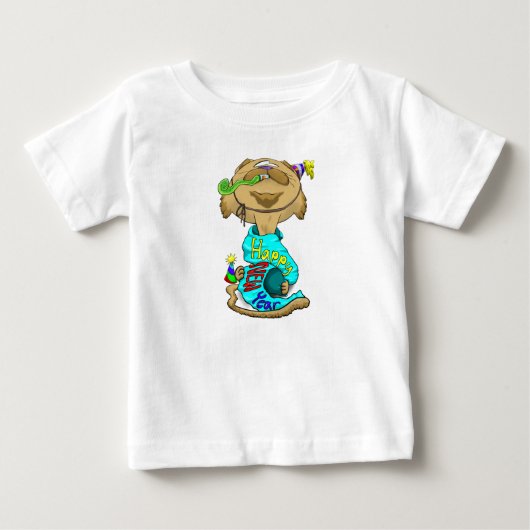 大元旦の猫 ベビーTシャツ (正面)