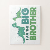 大兄弟恐竜の子供の可愛い漫画 ジグソーパズル (縦)