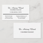 大先導医シンプル外科医の白と黒 名刺 (正面/裏面)